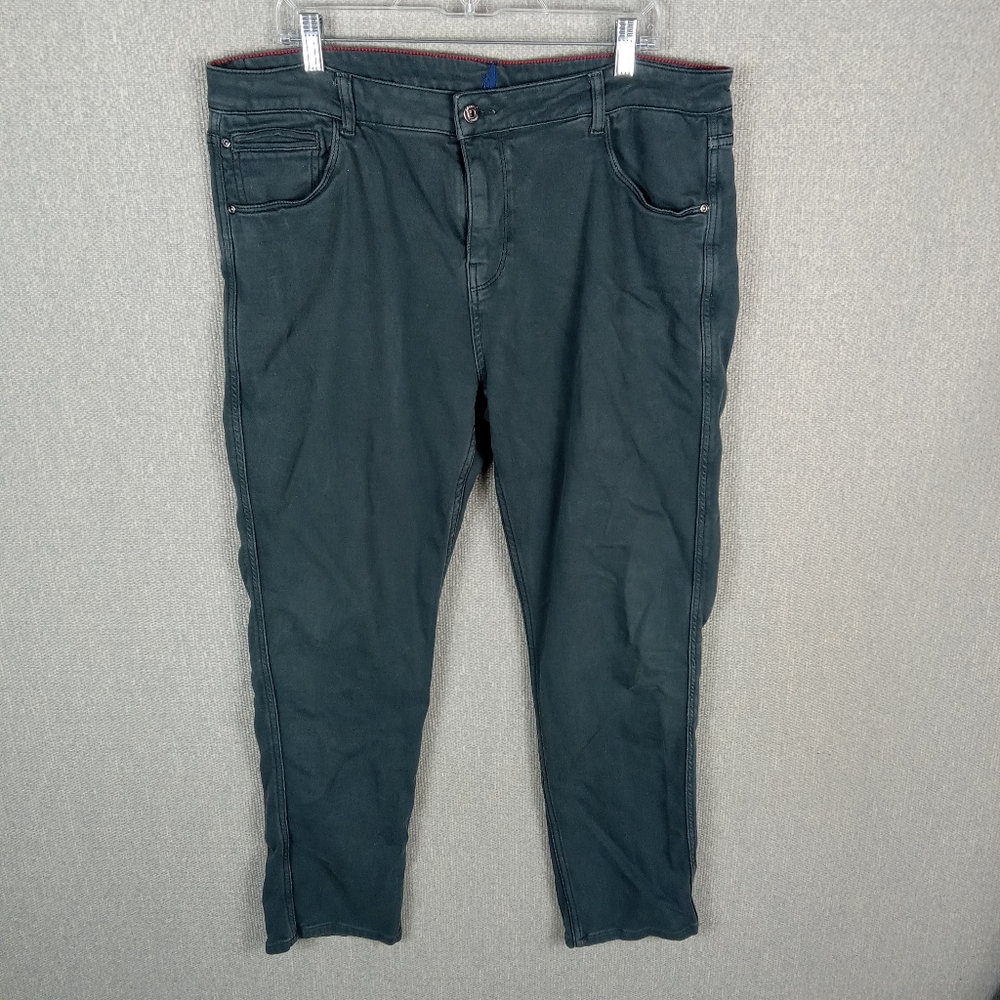 Johnnie-O Terry 5-Pocket Stretch Knit Pants Charcoal Gray Mens 40x34